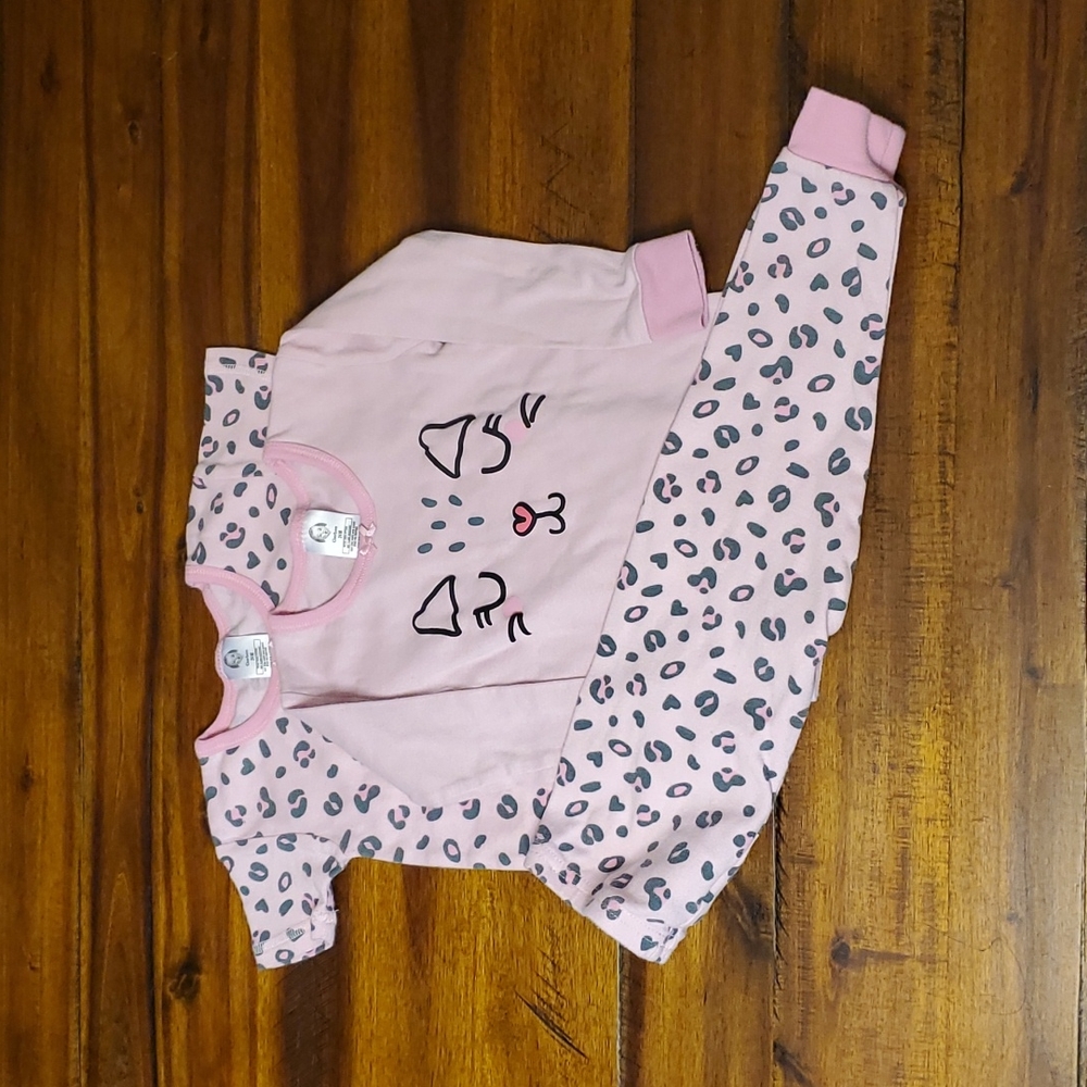 Gerber 3 Piece Pink Snug Fit Pajama Set, size 24M
